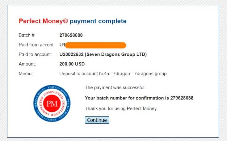 proof deposit 7dragon group - [SCAM] HYIP - 7Dragons Group Review: Profit 1.7% per day for 30 working days