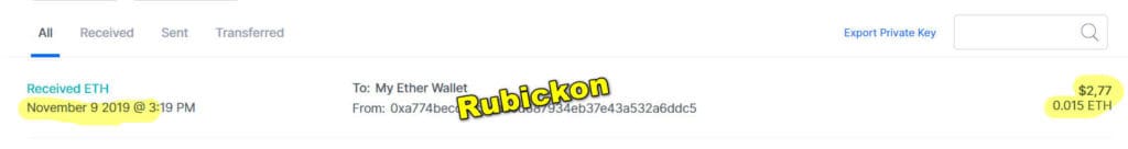 paymeny proof 1024x136 - [SCAM] Rubickon Review - HYIP: Profit 3.33% work day