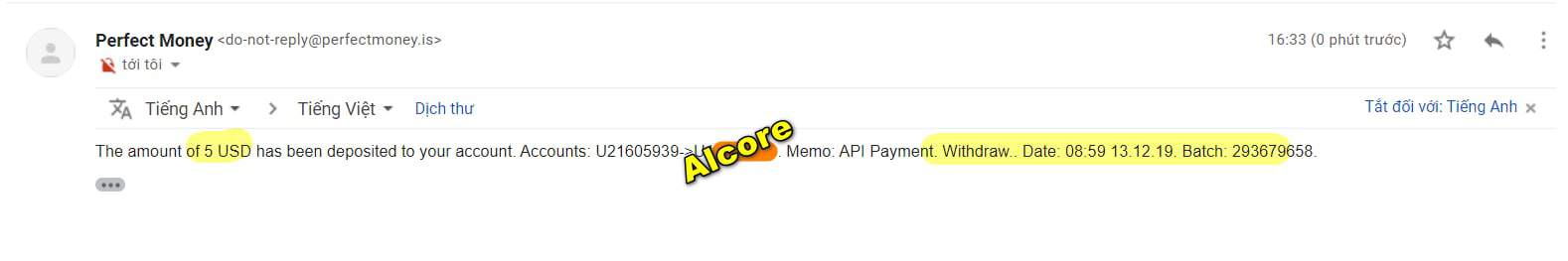 al payment - [SCAM] Alcore Review - HYIP: Sports Betting project