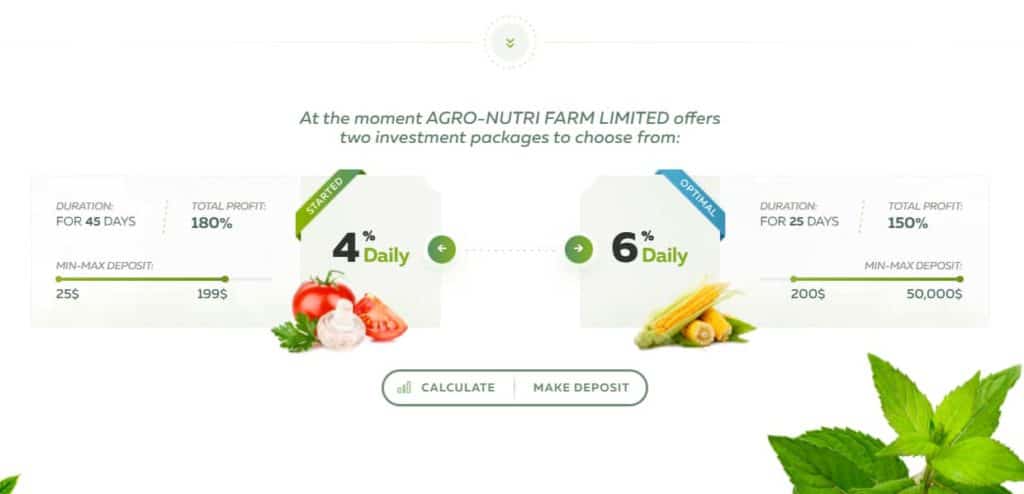 agro nutri farm investment plans 1024x494 - [SCAM] Agro-Nutri Farm Review - HYIP: Western Europe Agricultural Project
