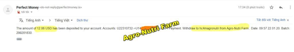 agro payment proof 1024x182 - [SCAM] Agro-Nutri Farm Review - HYIP: Western Europe Agricultural Project