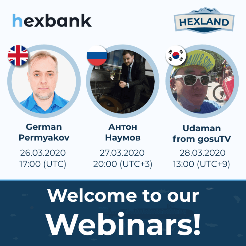 hexbank 2303 - Hex Land News: Learn more about hexbank at a series of webinars