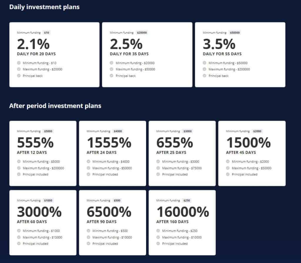 auruminvest investment plan 1024x892 - [SCAM] AurumInvest Review - HYIP: Profit 2.1% per day in 20 days!
