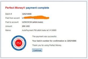 allbit trade payment proof 300x200 - [SCAM - STOP INVESTING] Allbit Trade Review - HYIP: Profit 3.3% per day and forever!