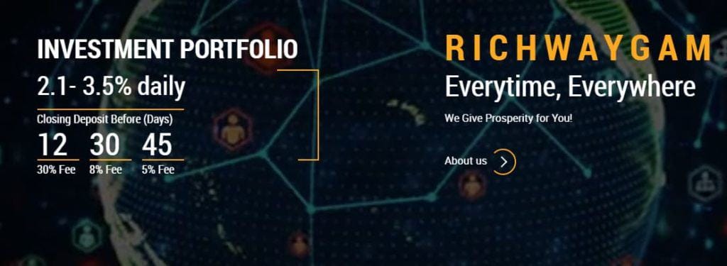 richway gam investment plans 1024x375 - [SCAM - STOP INVESTING] Richway GAM Review - HYIP: Profit up to 3.5% per day and forever!
