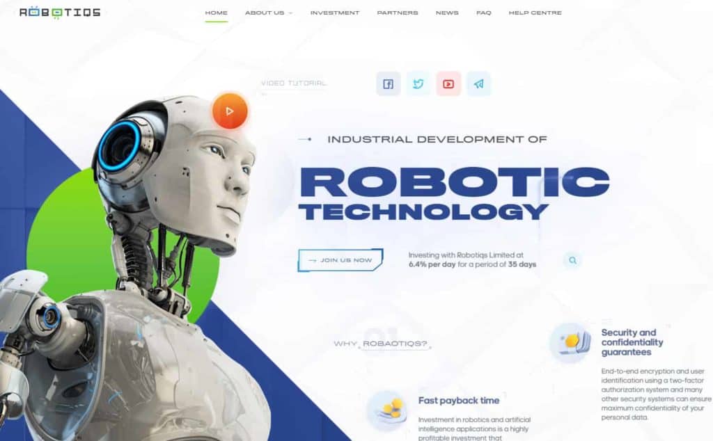 robot iqs review 1024x634 - [SCAM - STOP INVESTING] Robotiqs: Earn 6.4% business day for 35 days!