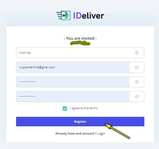 ideliver register account - [SCAM - STOP INVESTING] IDeliver: Earn 4% daily for 30 days!