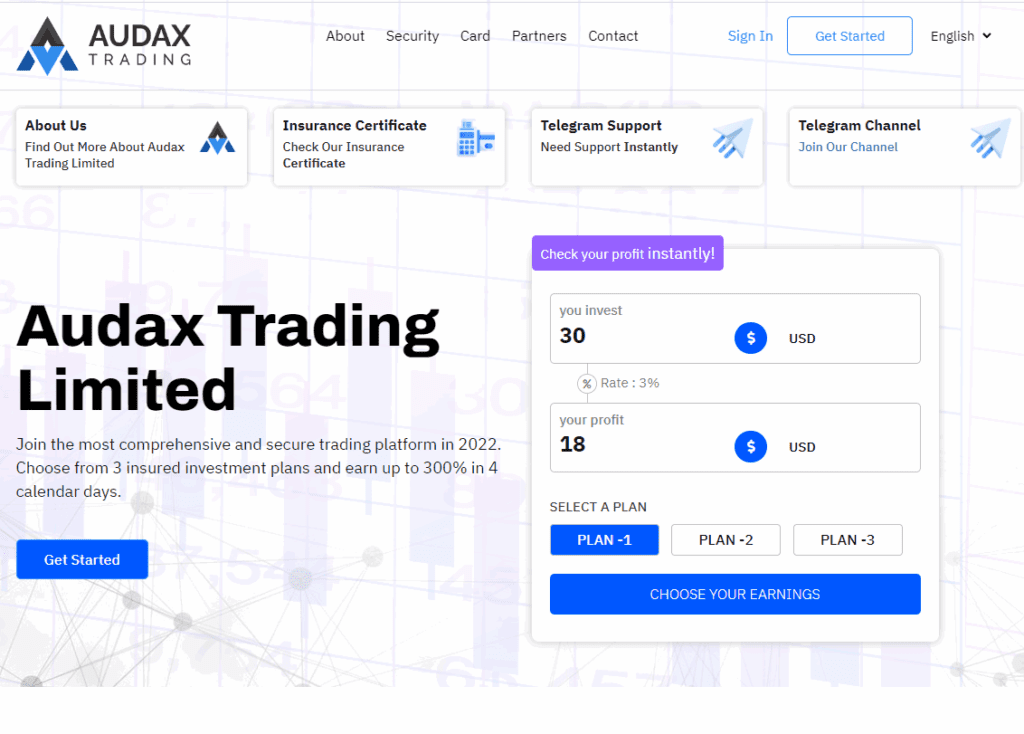 audax trading 1024x734 - [SCAM - STOP INVESTING] Audax Trading: profit 3% daily for 20 days. SCAM or LEGIT?