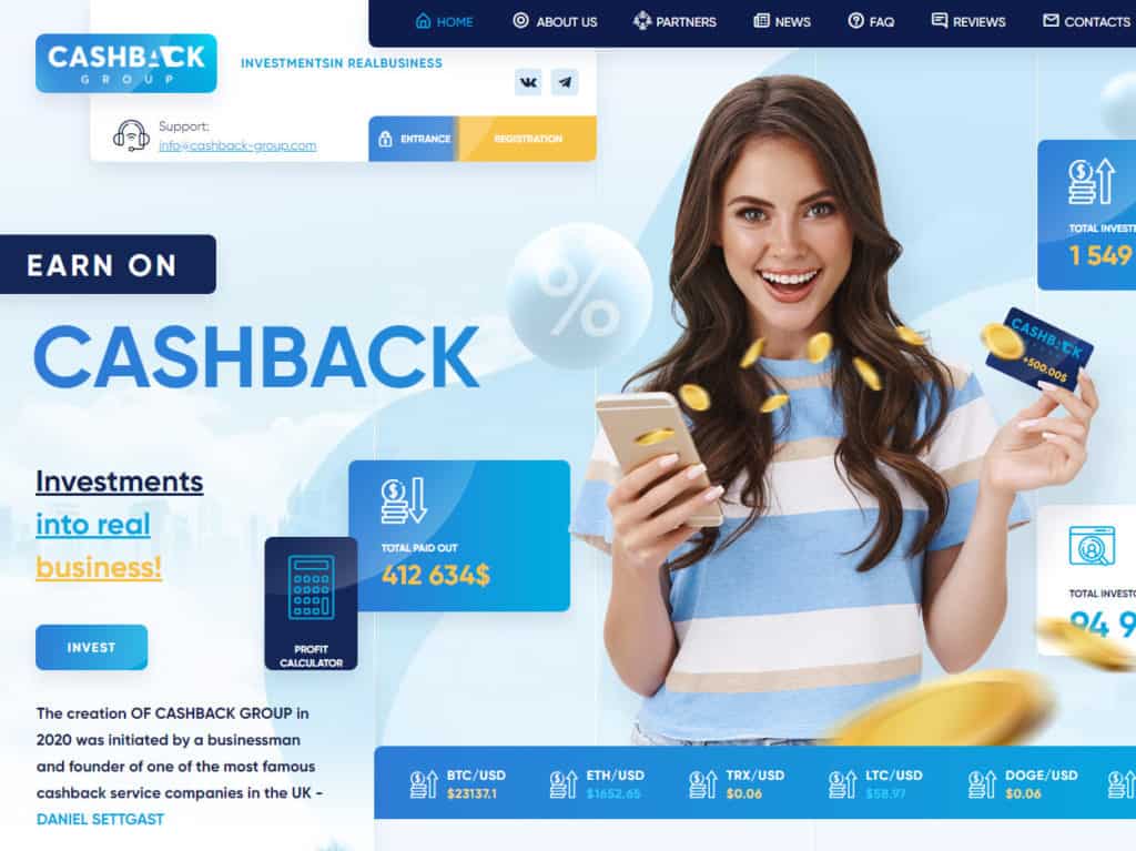 cashback group 1024x767 - [SCAM - DON'T INVEST] Cashback Group: earn up to 3% daily - forever. SCAM or LEGIT?