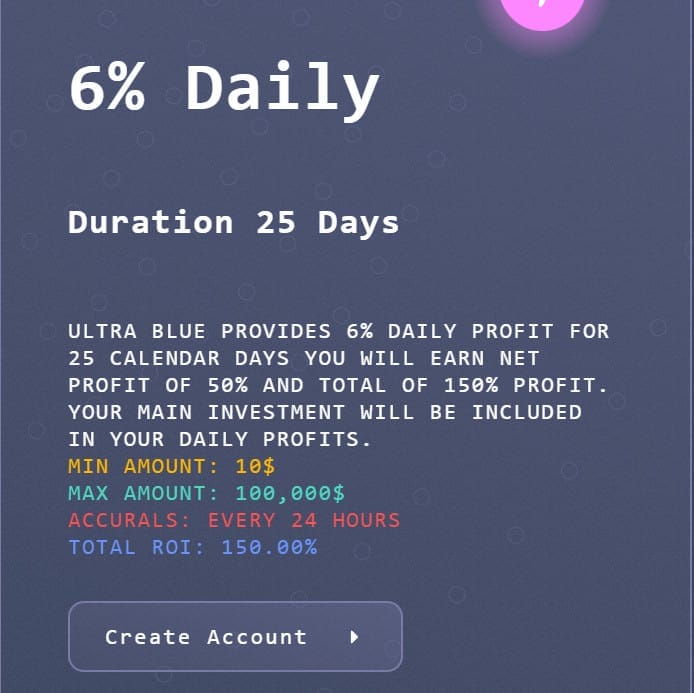 ultra blue plans - [SCAM - DON'T INVEST] Ultra Blue