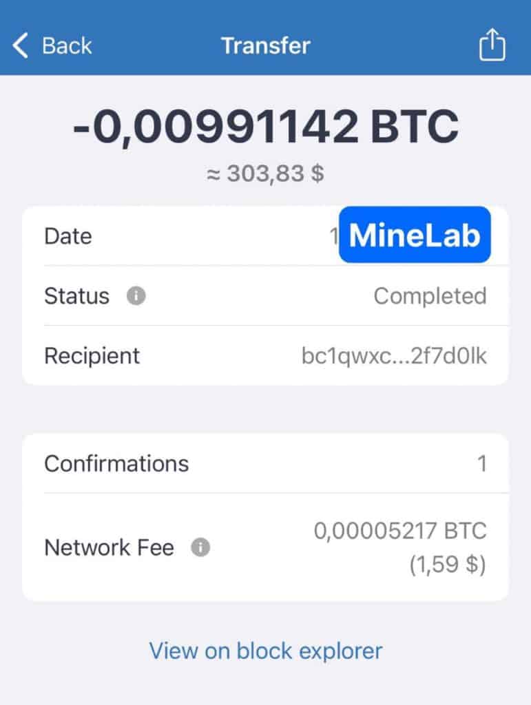 mine lab payment 771x1024 - [SCAM - DON'T INVEST] MineLab Review