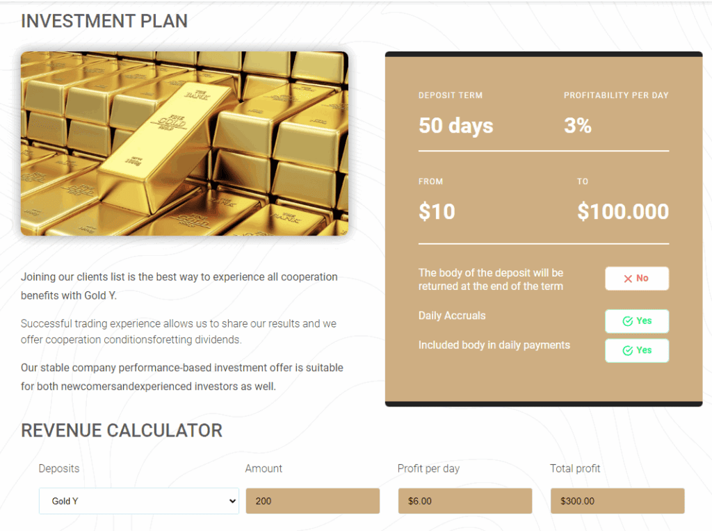 goldyoung plan 1024x764 - [SCAM - DON'T INVEST] Goldyoung Review