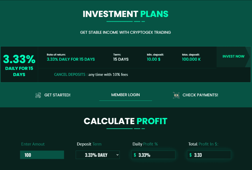 cryptogex plans 1024x690 - [SCAM - DON'T INVEST] Cryptogex Review